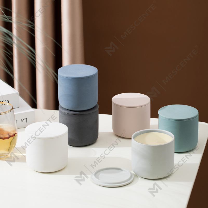 M&Scent Engros Custom Moderne Stor 3 Wick Sølv Hvid Frosted Julelyskrukke Med Bambuslåg