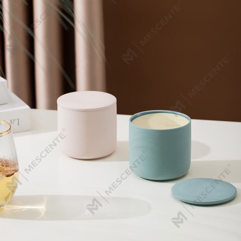 M&Scent Engros Custom Moderne Stor 3 Wick Sølv Hvid Frosted Julelyskrukke Med Bambuslåg