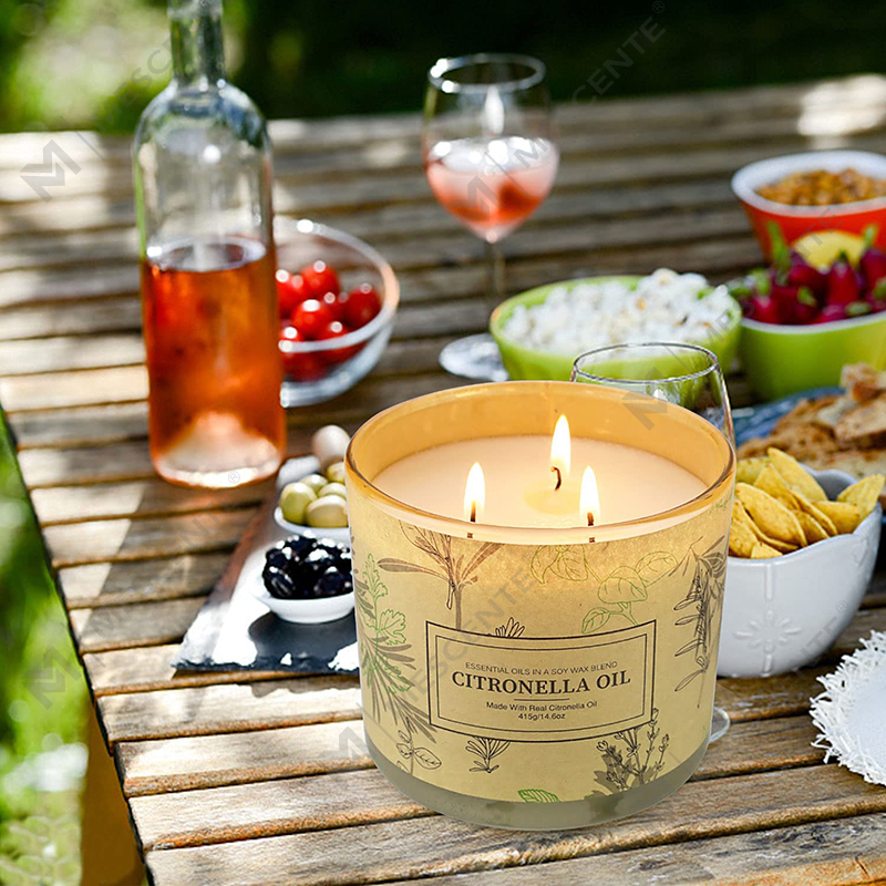 Langvarig 3 Vægekrukke Duftende Aromaterapi Citronella Olie stearinlys sæt til hjemmehave terrasse balkon