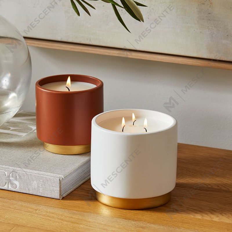 Engros gratis forsendelse Luksus tilpasset private label 3 Wick sojavoks duftlys i bulk
