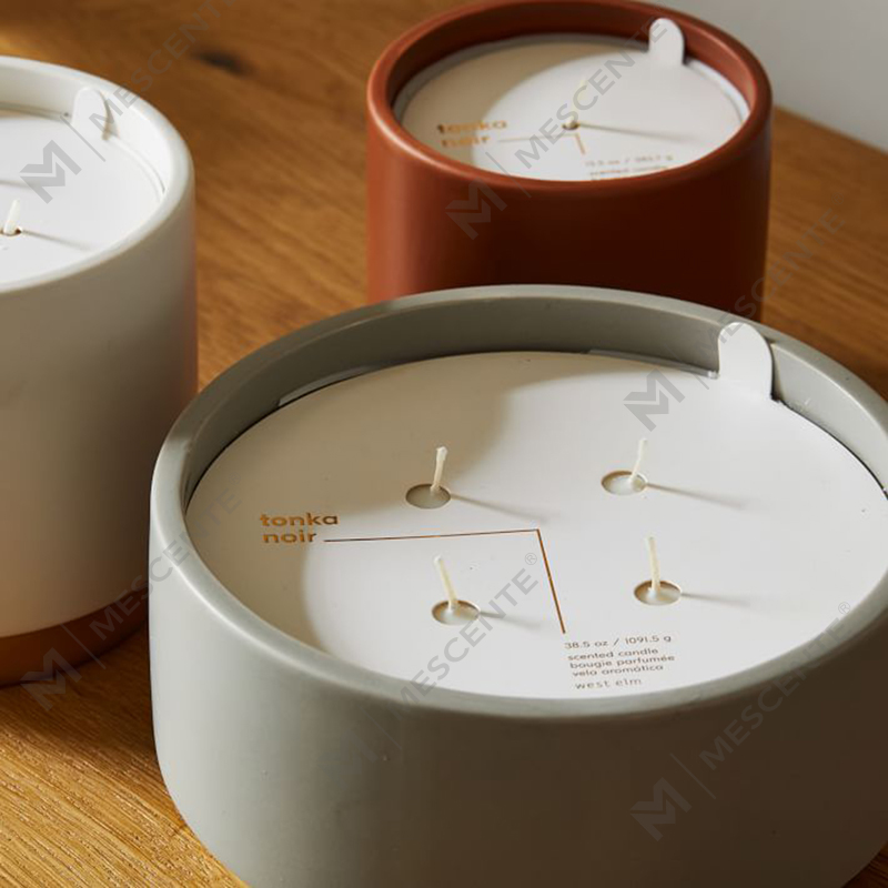 Engros gratis forsendelse Luksus tilpasset private label 3 Wick sojavoks duftlys i bulk