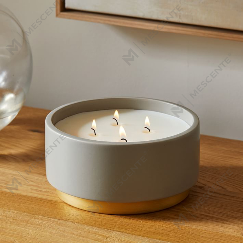 Private Label duftlys boligdekoration, håndlavet 4 Wick duftlys med krystaller