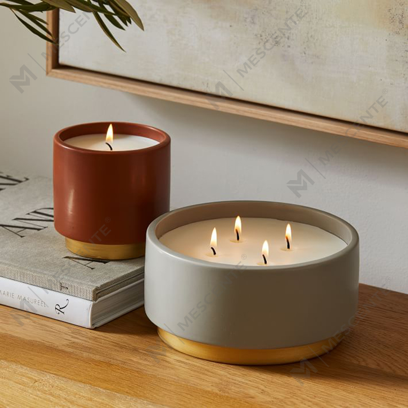 Private Label duftlys boligdekoration, håndlavet 4 Wick duftlys med krystaller