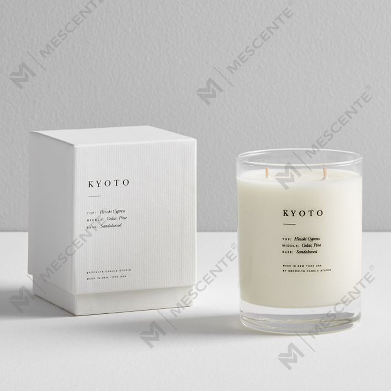 M&SENTE Nyt produkt Home Decoration Brugerdefineret 2 væge duftlys i glaskrukke