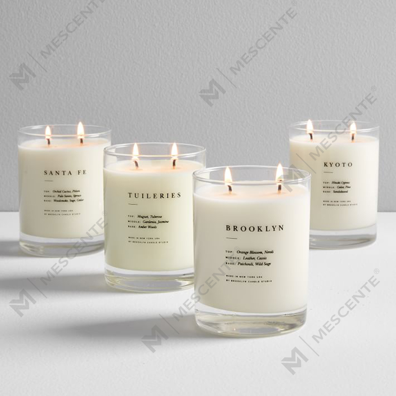 M&SENTE Nyt produkt Home Decoration Brugerdefineret 2 væge duftlys i glaskrukke