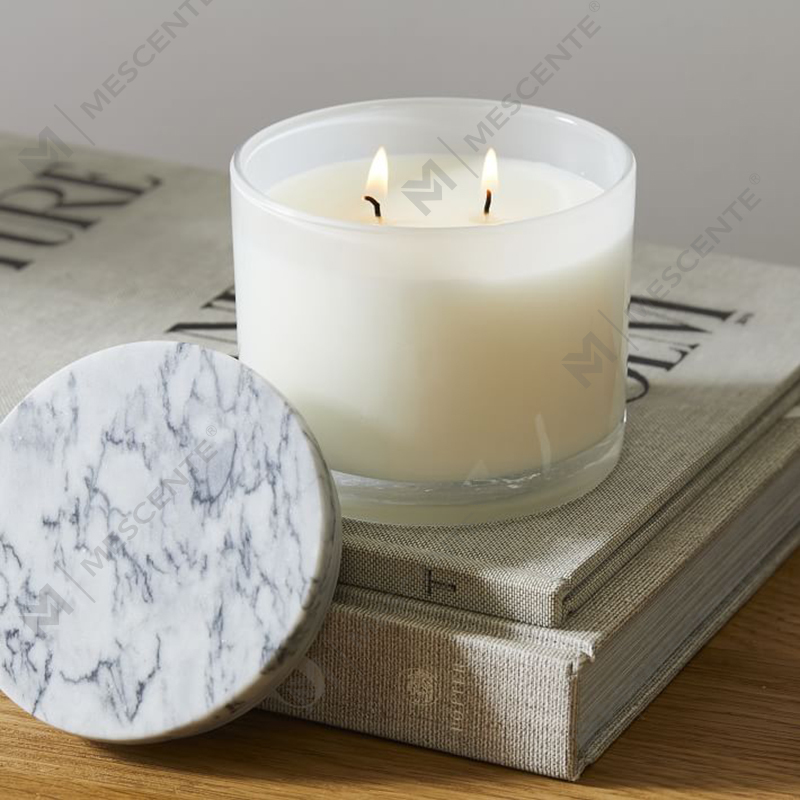 Engros Low Moq Luksus Umærket 2 Wick Vitrina Marmor Låg Candle