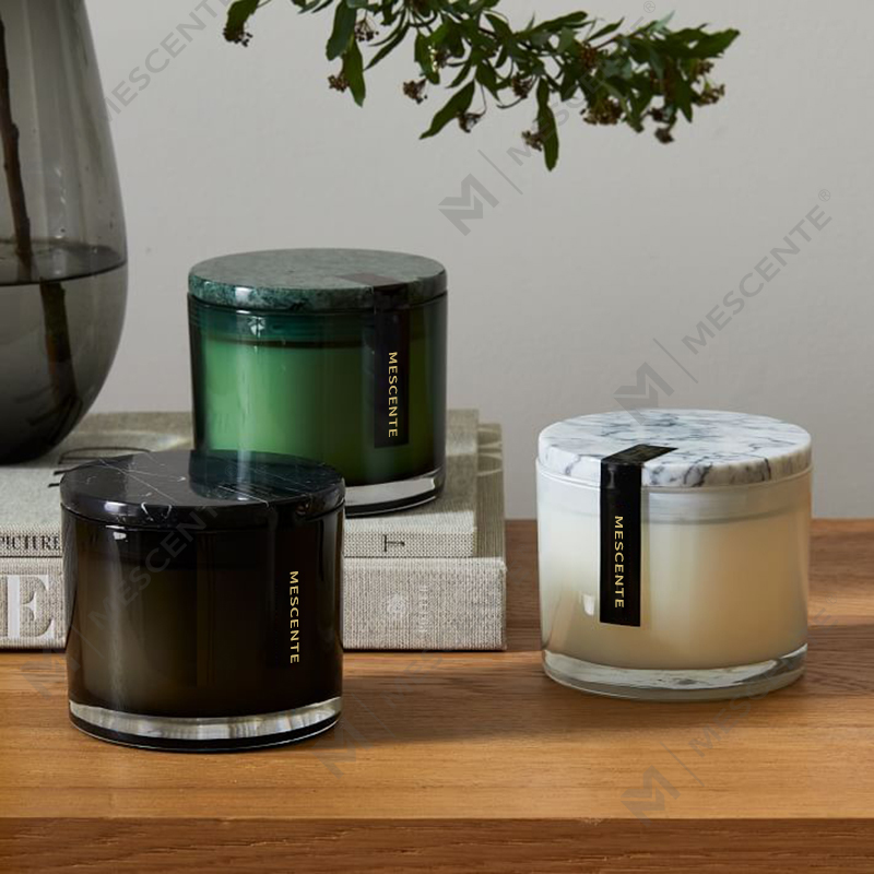 Engros Low Moq Luksus Umærket 2 Wick Vitrina Marmor Låg Candle