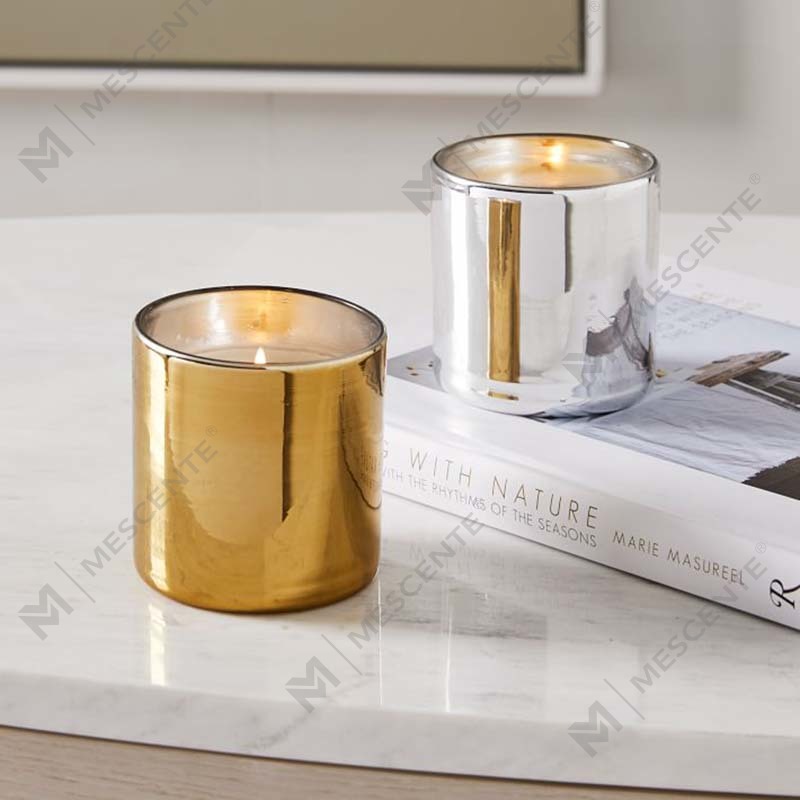 Amazon Luxury Custom Gold Print Logo Sort glaskrukke Duftende sojavoks stearinlys dekorationsgavesæt
