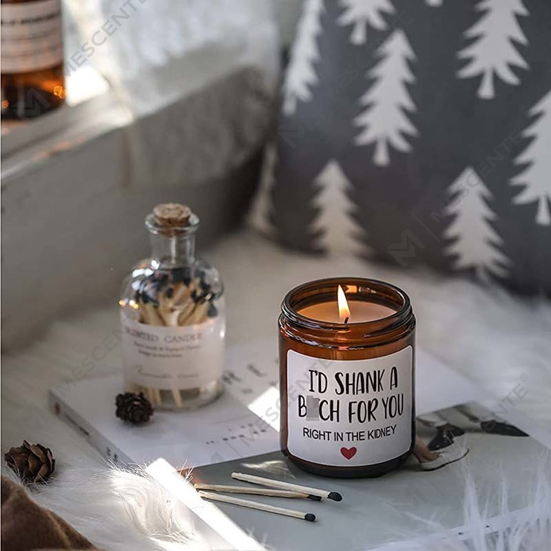 M&Scent 100 % naturlig voks juleduftlys til hjemmet Gavesæt, duftlys i glaskrukke med metallåg