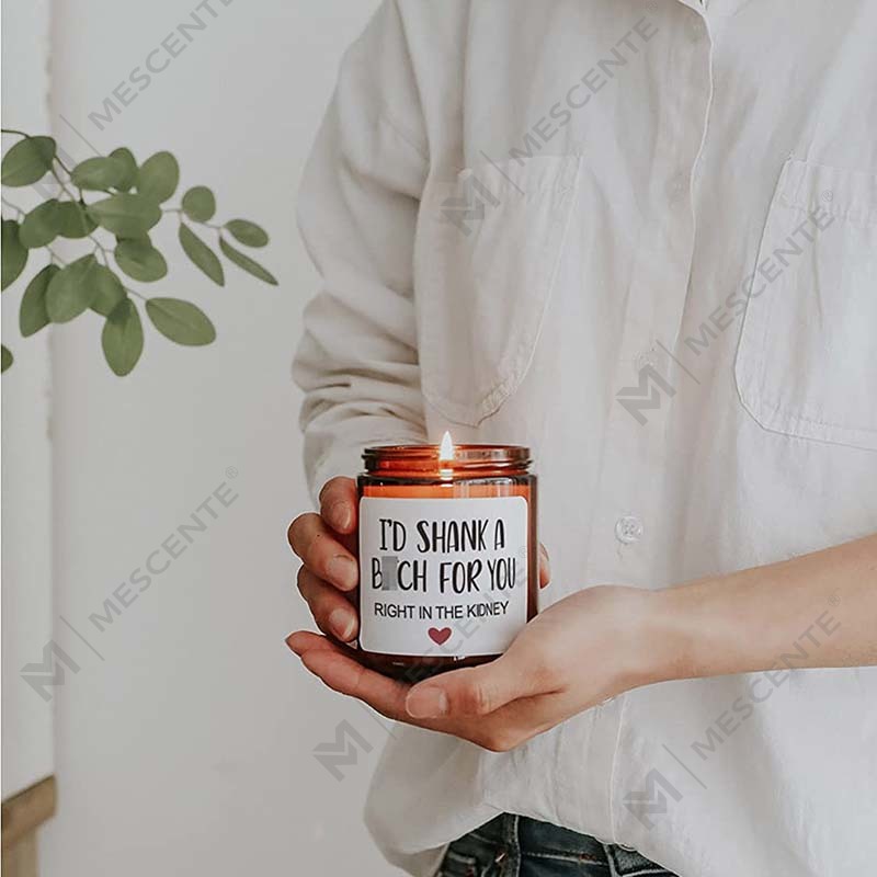 M&Scent 100 % naturlig voks juleduftlys til hjemmet Gavesæt, duftlys i glaskrukke med metallåg