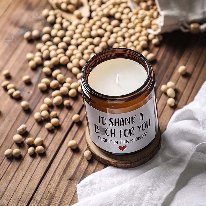 M&Scent 100 % naturlig voks juleduftlys til hjemmet Gavesæt, duftlys i glaskrukke med metallåg