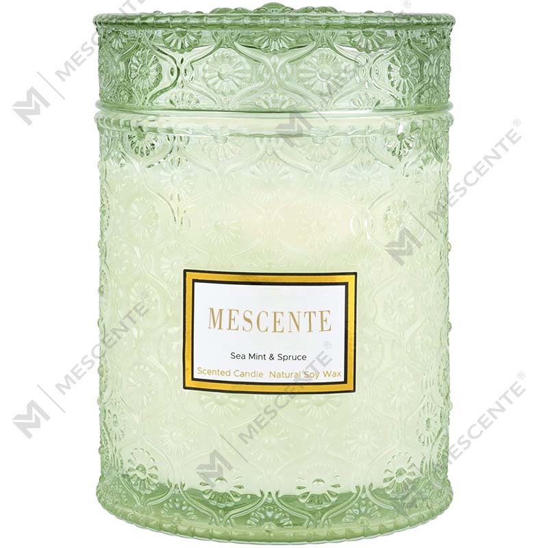 M&S cent Hjemmelavet Eucalyptus Spearmint Sojavoks Tørret blomsterduft Spa-lys