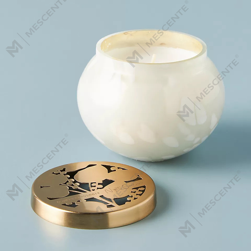 M&scent Private Label Custom Home Decoration Luksus glas stearinlyskrukker Sojavoks duftlys med låg