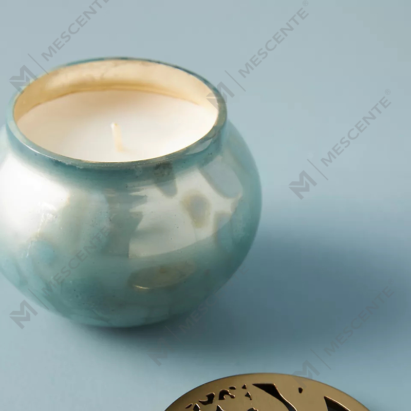 M&scent Private Label Custom Home Decoration Luksus glas stearinlyskrukker Sojavoks duftlys med låg