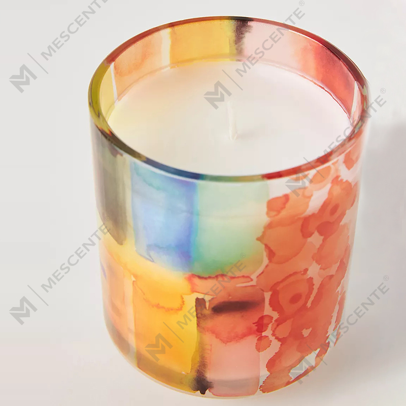 M&Scent Luksus Custom Decoration Private Label 3 Wick A Sunday Painter Glas Krystal duftende sojavokslys