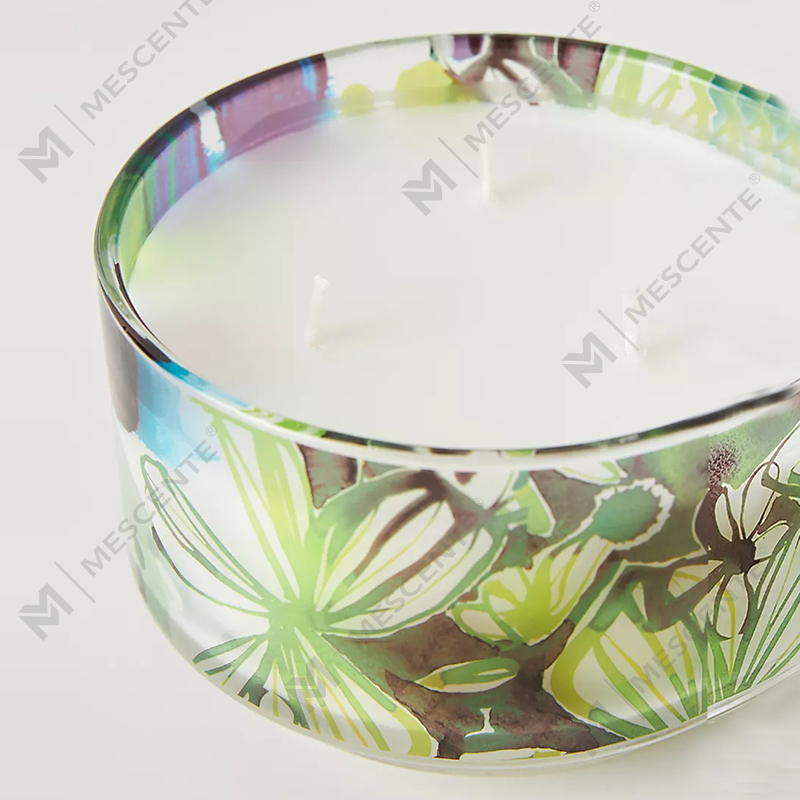 M&Scent Luksus Custom Decoration Private Label 3 Wick A Sunday Painter Glas Krystal duftende sojavokslys