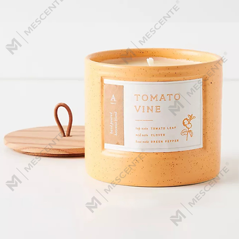 M&Scent Private Label farvede keramiske krukker Duftende sojavoks Chic stearinlys