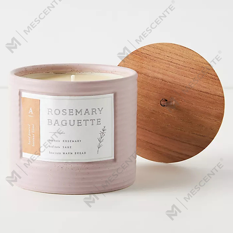 M&Scent Private Label farvede keramiske krukker Duftende sojavoks Chic stearinlys