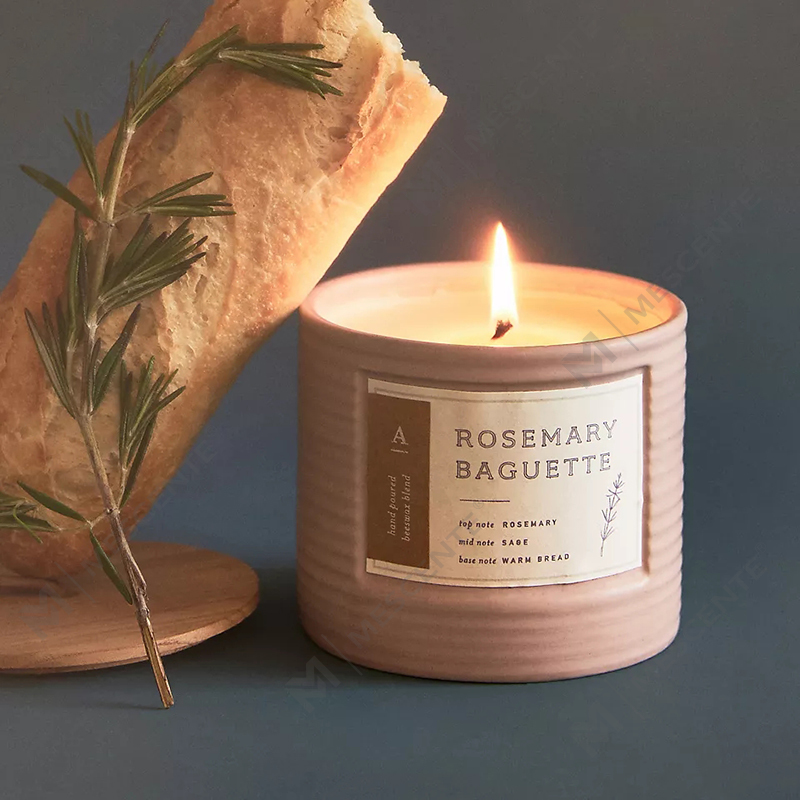M&Scent Private Label farvede keramiske krukker Duftende sojavoks Chic stearinlys