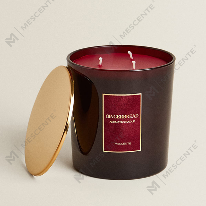 M&Scent Custom Luxury 3 Wicks stearinlys Personligt privat mærke duftlys i sort mat glas