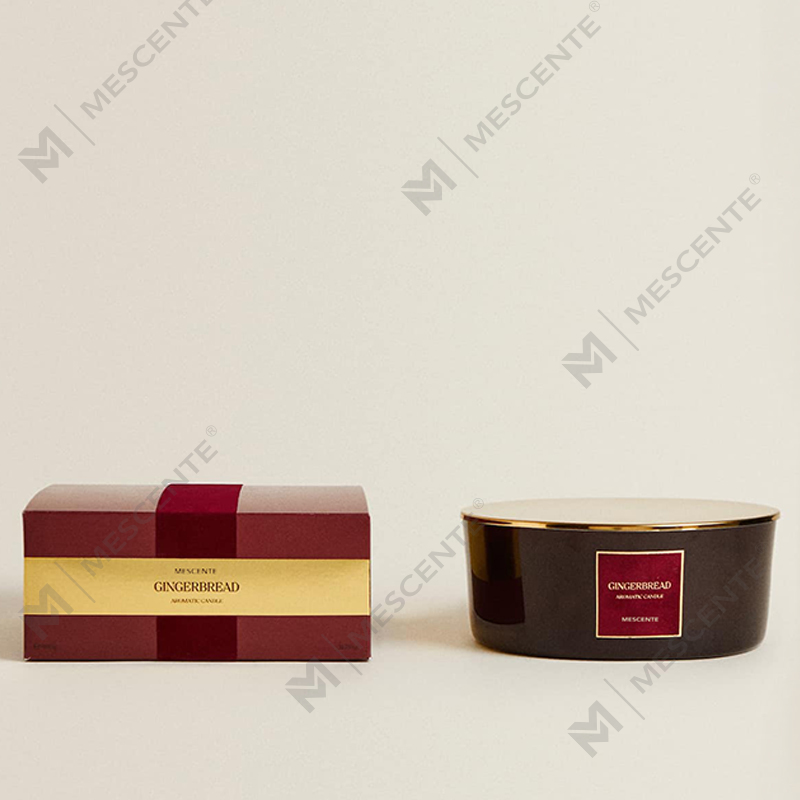 M&Scent Custom Luxury 3 Wicks stearinlys Personligt privat mærke duftlys i sort mat glas