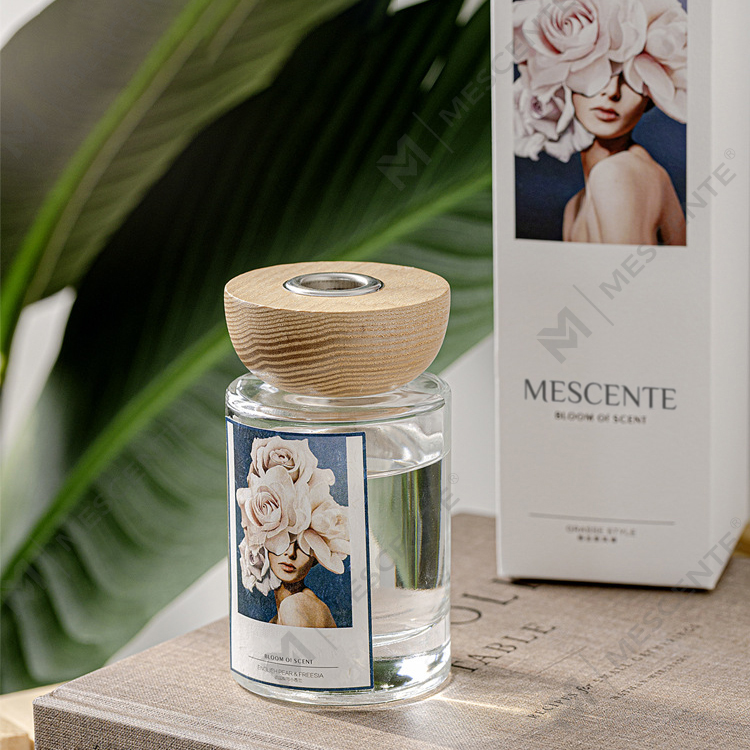 M&Scent engros private label glasflaske stick reed diffuser sæt med prop