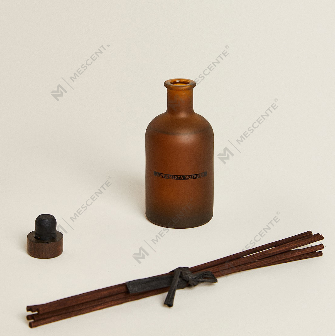 Luksus stor sort frostet flaske 50 ml 300 ml tørret blomster blomsteraroma æterisk olie Reed diffuser olie sæt Bulk