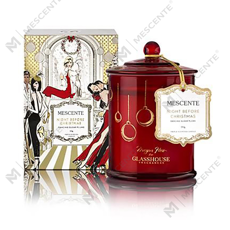 M&Scent Engros Luksus Custom Private Label Julekuppelkrukke Duftende sojalys med låg