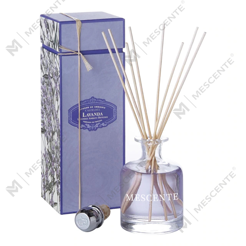Luksus forår 400 ml Miljøvenlige lyserøde flasker Cementgrå læder Magnolia duft Blomsterstave Reed Diffuser